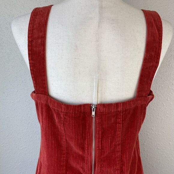 Justify Burnt Orange Corduroy Midi Dress Size M EUC - Picture 6 of 7